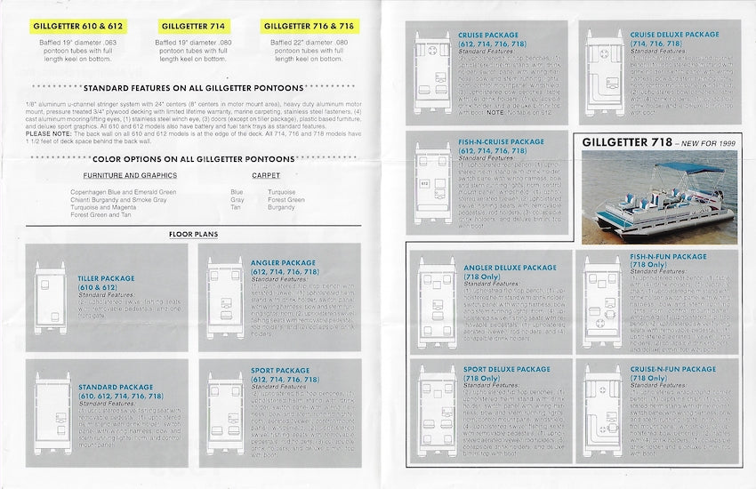 Mellinger 1999 Gillgetter Pontoon Brochure