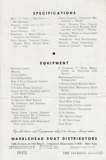 Marblehead 26 Brochure