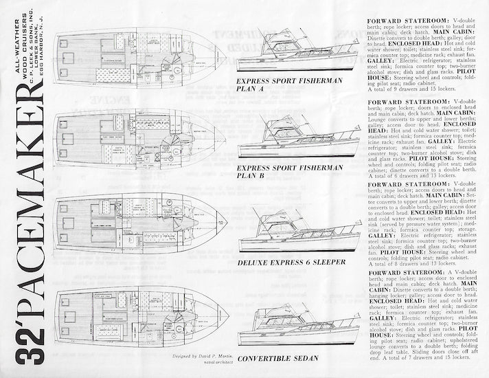 32ft Pacemaker Pacemaker 32 Specification Brochure – SailInfo I boatbrochure.com