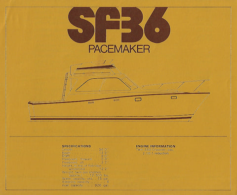 Pacemaker SF36 Sport Fisherman Specification Brochure