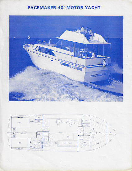 Pacemaker 40 Sport Fisherman Specification Brochure