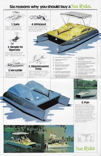 Sea Ryder 1984 Pontoon Brochure