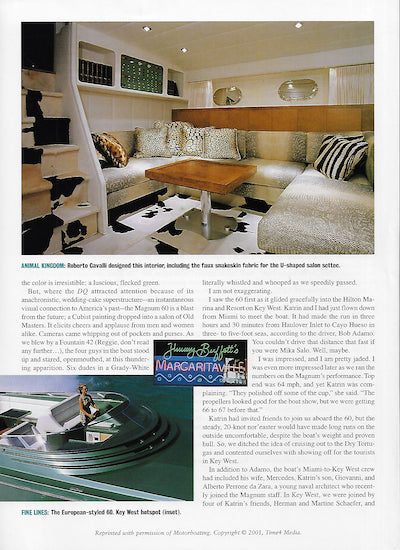 Magnum 60 Motorboating Magazine Reprint Brochure