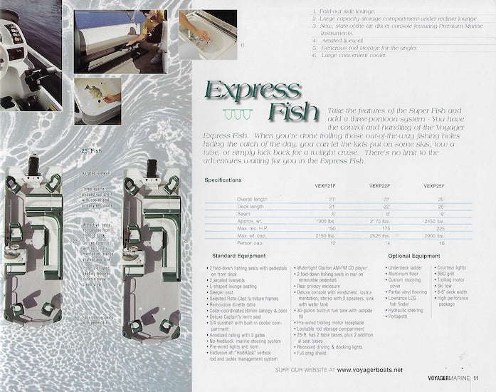 Voyager 2002 Pontoon Brochure