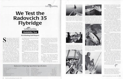 Radovcich 35 Flybridge Sportfisher South Coast Sprotfishing Magazine Reprint Brochure