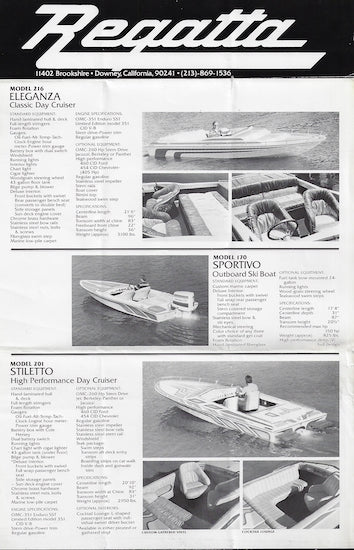 Regatta 1980s Performance Brochure