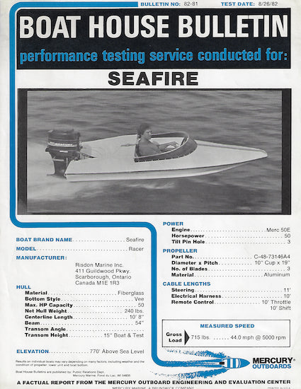 Risdon Seafire Performance Brochure