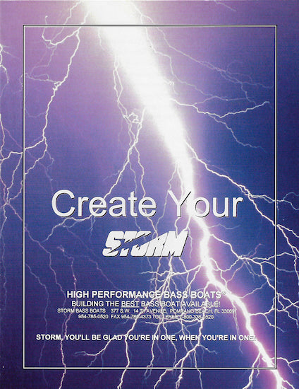 Storm 1996 Bass Boat Brochure