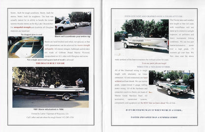 Storm 1996 Bass Boat Brochure