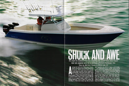 Sterling 38 Open Fish Motorboating Magazine Reprint Brochure