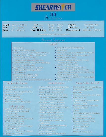Shearwater 33 Outboard Brochure