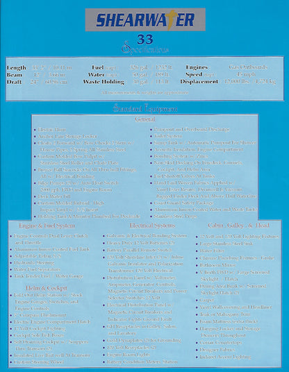 Shearwater 33 Outboard Brochure