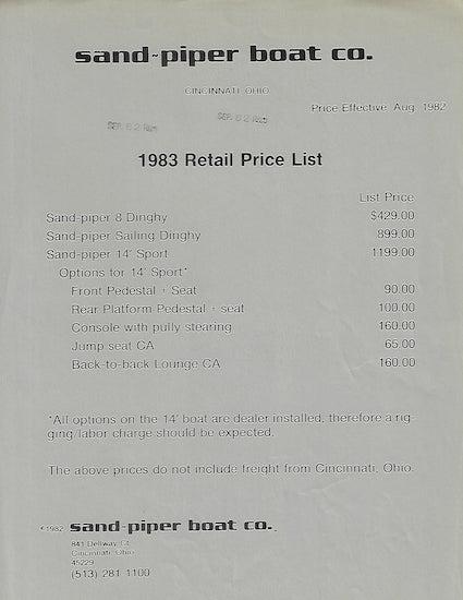 Sand-Piper Sport 14 Brochure