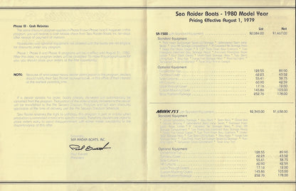 Sea Raider 1980 Brochure