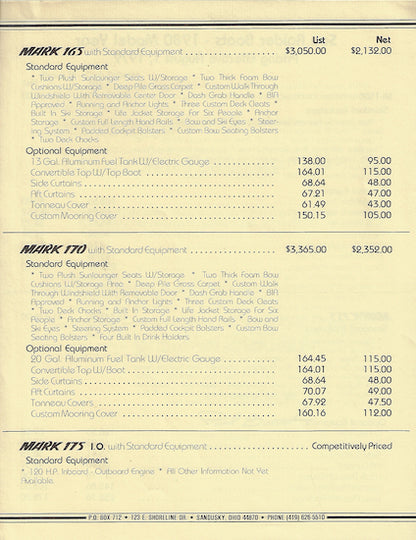 Sea Raider 1980 Brochure
