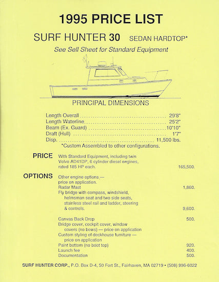Surf Hunter 30 Brochure