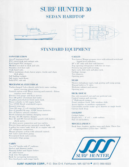 Surf Hunter 30 Brochure