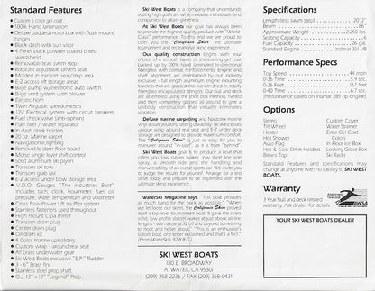 Ski West California Skier Brochure