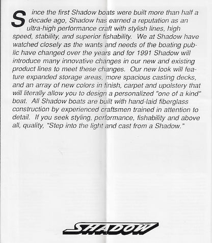Shadow 1991 Brochure