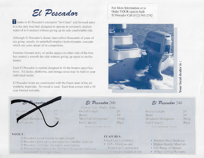 El Pescador Brochure