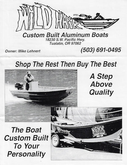 Wild Hair Custom Boats Brochure