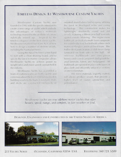 Westbourne Nantucket Package Brochure