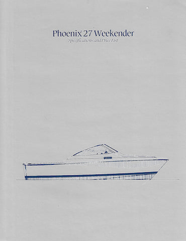 Phoenix 27 Weekender Specification Brochure