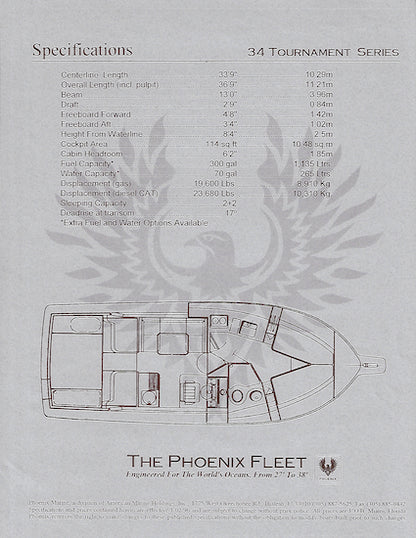 Phoenix 34 Tournament Series Specification Brochure