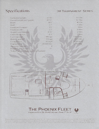 Phoenix 38 Tournament Series Specification Brochure