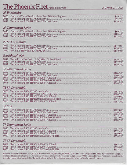 Phoneix 1993 Brochure