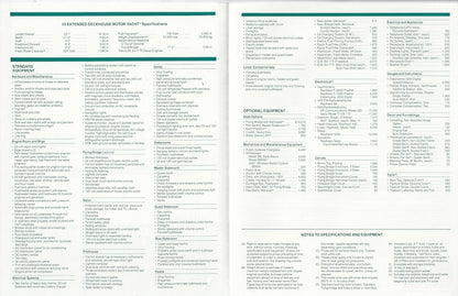 Hatteras 53 Extended Deckhouse Motor Yacht Specification Brochure