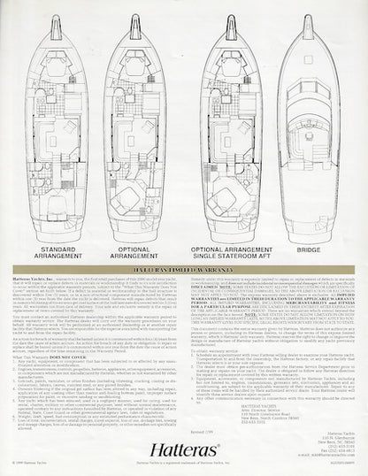 Hatteras 52 Sport Deck Motor Yacht Specification Brochure