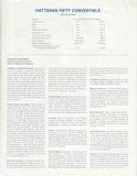 Hatteras 50 Convertible Specification Brochure