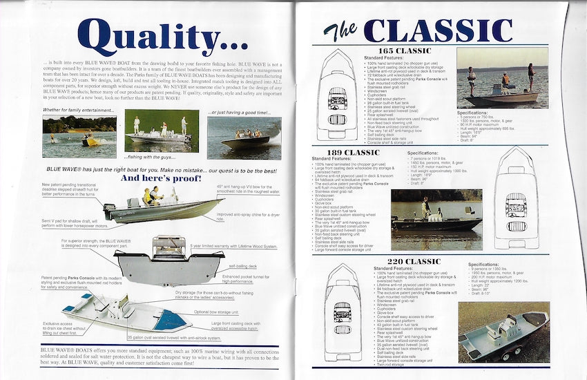Blue Wave 1990s Brochure
