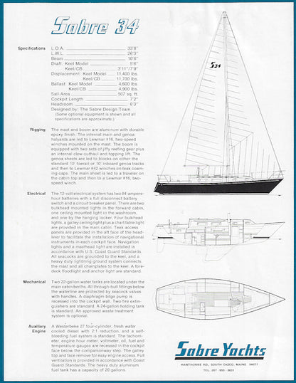 Sabre 34 Brochure