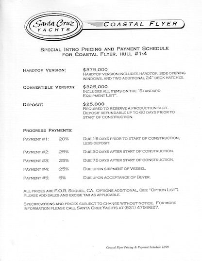 Santa Cruz Coastal Flyer Brochure