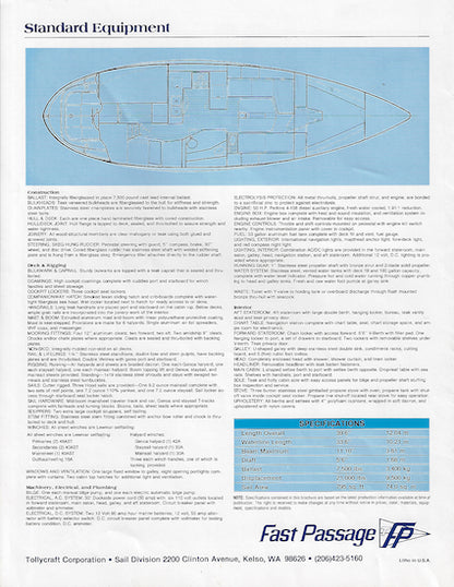 Tollycraft Fast Passage 39 Brochure