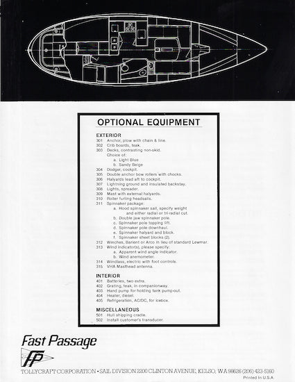 Tollycraft Fast Passage 39 Brochure