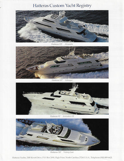 Hatteras 1995 Poster Brochure