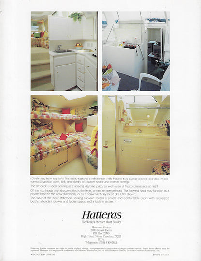 Hatteras 40 Motor Yacht & 42 Cockpit Motor Yacht Brochure