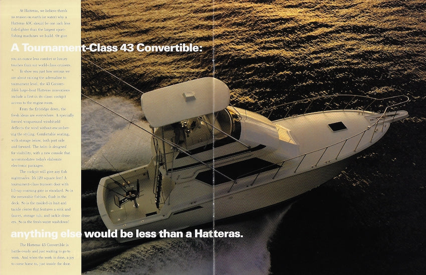 Hatteras 43 Convertible Brochure