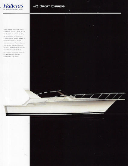 Hatteras 43 Sport Express Brochure