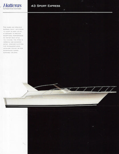 Hatteras 43 Sport Express Brochure