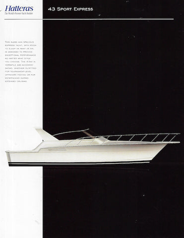 Hatteras 43 Sport Express Brochure