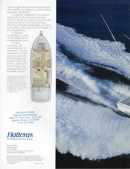 Hatteras 54 Convertible Brochure – SailInfo I boatbrochure.com