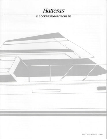 Hatteras 42 Cockpit Motor Yacht SE Specification Brochure