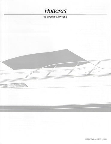 Hatteras 43 Sport Express Specification Brochure