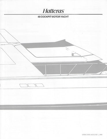 Hatteras 48 Cockpit Motor Yacht Specification Brochure