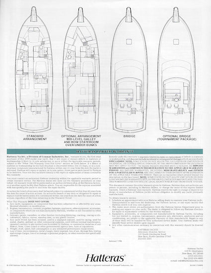 Hatteras 50 Convertible Specification Brochure