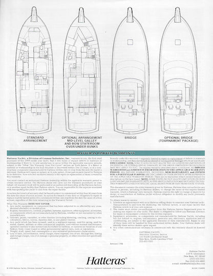 Hatteras 50 Convertible Specification Brochure